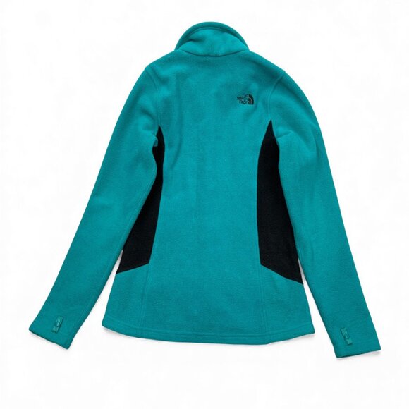 The North Face Turquoise Black Fleece Full Zip Jacket Women's Small - Picture 9 of 9